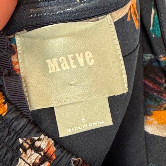 Anthropologie Maeve Colorful Strapless Bird Dress, Size 6 - Picture 4 of 10